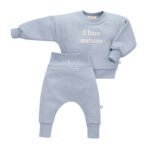 Ensemble bébé|Coton GOTS Premium|Vague Bleue
