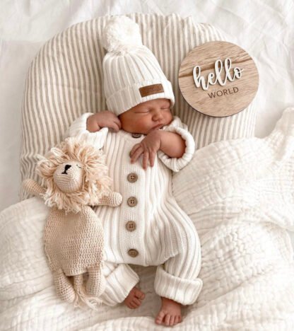 Ribbed Strampler|Milk |0-3M