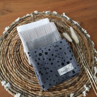 Lot de 4 serviettes en gaze fabriquées à partir de pierres de mousseline de qualité supérieure