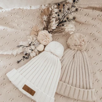 Ribbed Beanie|Milk