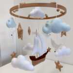 Baby mobile ship handmade