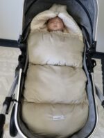 Sacco invernale convertibile in velluto di alta qualità | Beige - immagine 2