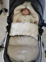 Sacco invernale convertibile premium in velluto | beige