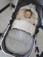 Premium Samt Wandelbarer Winterfusssack |Grau