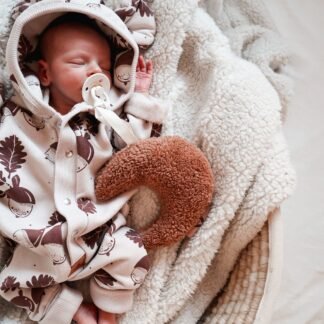 Salopette polaire avec oreilles| Coton GOTS|Accorns Beige