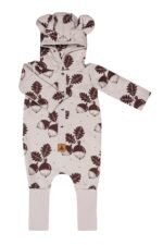 Fleece Overall with Ears|GOTS Baumwolle|Accorns Beige – Bild 3