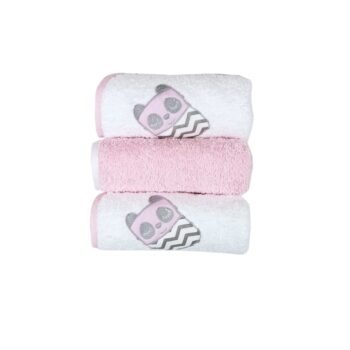 Waschlappen 3er-Pack|Frottee|Tiny Friends Pink Hauptbild