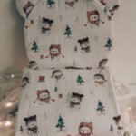 Set copripiumino-cuscino|Cotone premium|Pupazzo di neve rosa antico