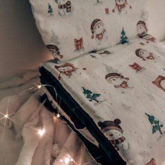 Set Duvet-Kissen|Premium Baumwolle|Snowman Dark Green
