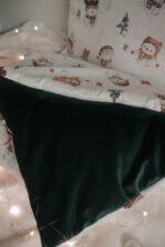 Duvet-Pillow Set|Premium Cotton|Snowman Dark Green - Image 4