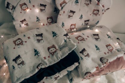 Set Duvet-Kissen|Premium Baumwolle|Snowman Altrosa – Bild 5