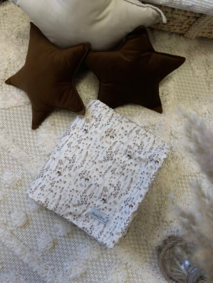 Kuscheldecke|Premium Baumwolle Minky |Dried Flowers – Bild 5