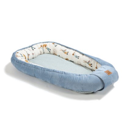 Babynest |Premium Baumwolle-Velvet|3er Set |Heart Beat Blue – Bild 4