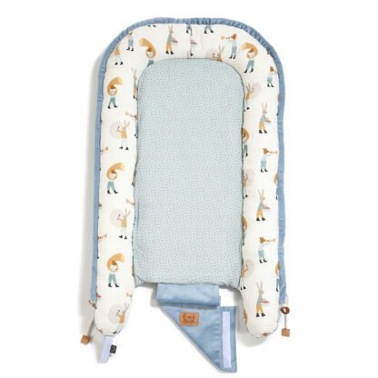 Babynest |Premium Baumwolle-Velvet|3er Set |Heart Beat Blue – Bild 3