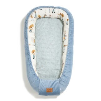 Babynest |Premium Baumwolle-Velvet|3er Set |Heart Beat Blue