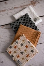 Muslin cloths set of 4 made of premium muslin | Star Fish