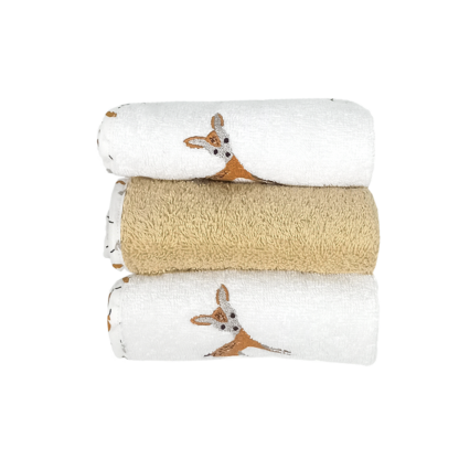 Débarbouillettes paquet de 3|Terrycloth|Forêt