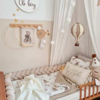 Bettschlange Velours - geflochten |360 cm|Beige Hauptbild