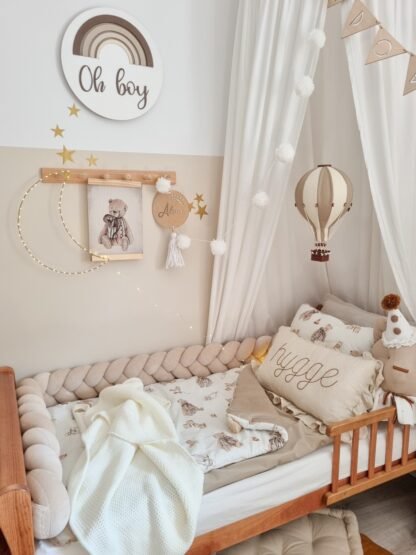 Bettschlange Velours – Geflochten |410 cm|Beige – Bild 2
