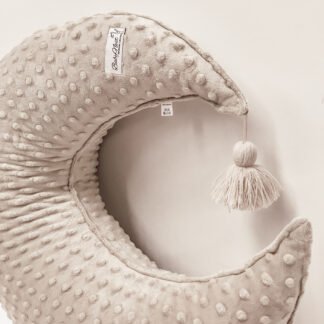 Stillkissen Halbmond|Minky| Beige