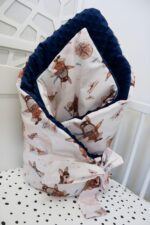 Nid pour bébé 4 pièces Premium, bleu marine, motif « Envol » – Image 2