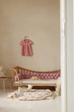 Tour de lit en velours tressé | 360 cm | Rose poudré – Image 2