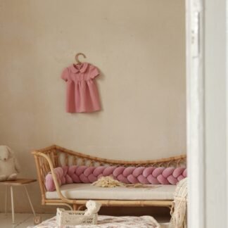 Letto in velluto serpente - intrecciato | 360 cm | rosa antico