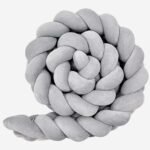Velor bed snake - braided | 360 cm | Gray