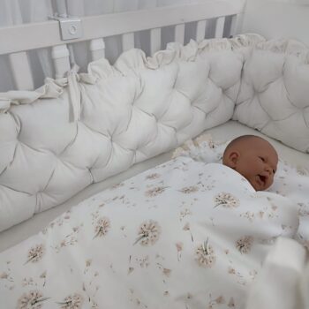 Bettumrandung Samt Glam Cream 210 cm Zusatzbild-1