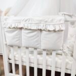 Silo fondo letto Velvet Cream, organizer letto Glam