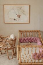 Bettschlange Velours – Geflochten |410 cm|Altrosa – Bild 3