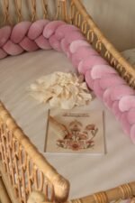 Tour de lit en velours tressé | 360 cm | Rose poudré – Image 4