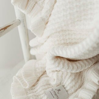 MON MÉMI | Volant de couverture en bambou | Crème