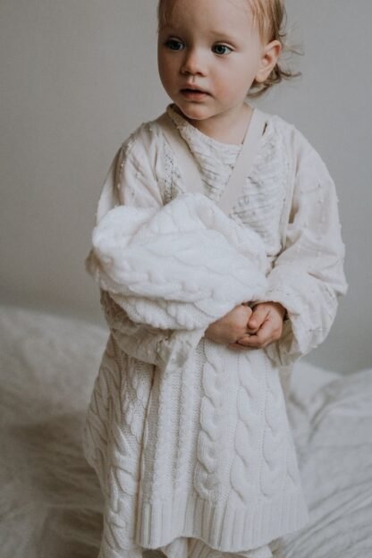 MY MEMI | Merino Blanket Premium Braided| Cream - Image 3