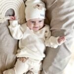 Set da bambino| Felpa, pantaloni e berretto|Cotone GOTS|Elefanti