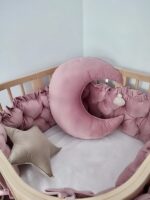 Bettumrandung |Samt Glam |Altrosa 210 cm – Bild 2