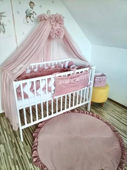 Bettuntensilo Samt Altrosa, Bettorganiser Glam – Bild 4