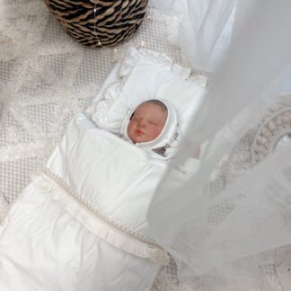 Gigoteuse bébé avec oreiller | Coton haut de gamme| Crème Bohème