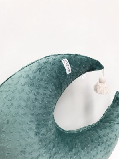 Stillkissen Halbmond|Minky| Teal – Bild 2