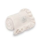 IL MIO MEMI | Coperta in bambù con volant | Crema