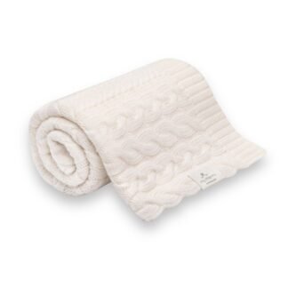 MY MEMI | Merino Blanket Premium Braided| Cream