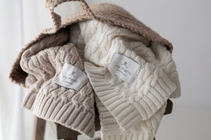 MY MEMI | Merino Blanket Premium Braided| Cream - Image 2