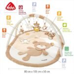 fehn Krabbeldecke mit Spielbogen Bär Rainbow – Bild 2