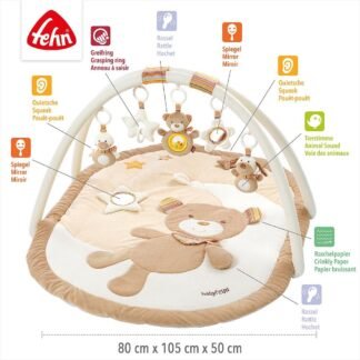 tappeto da gioco fehn con arco da gioco Rainbow Bear