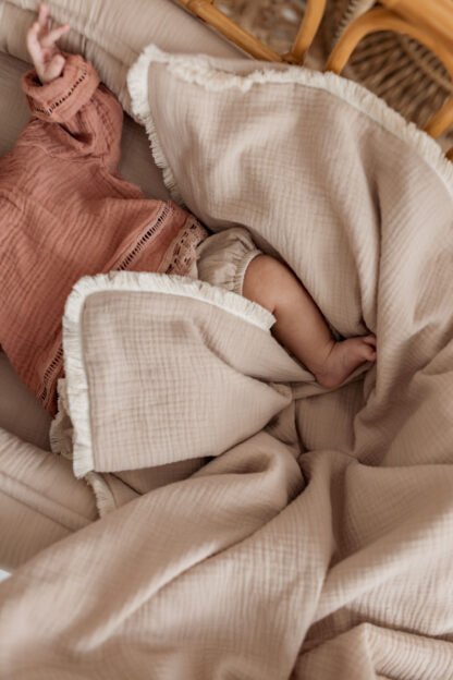 Babydecke| Double Premium Musselin 4-lagig Boho |Beige