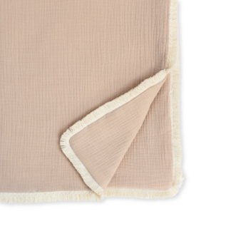 couverture pour bébé| Mousseline Double Premium 4 épaisseurs Boho Beige |