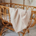 Couverture d'emmaillotage |Mousseline biologique|Beige