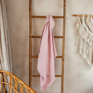 Swaddle blanket |Organic muslin|Old pink