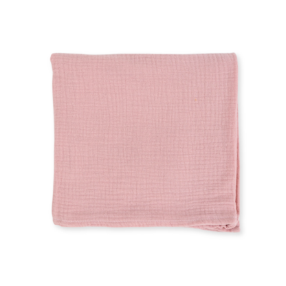 Coperta fasciatoio |Mussola biologica|Rosa antico - immagine 4