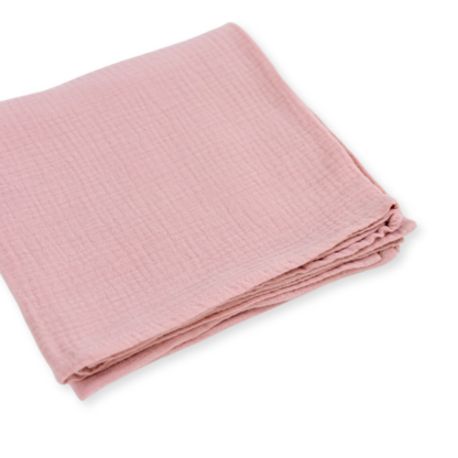 Coperta fasciatoio |Mussola biologica|Rosa antico - immagine 5